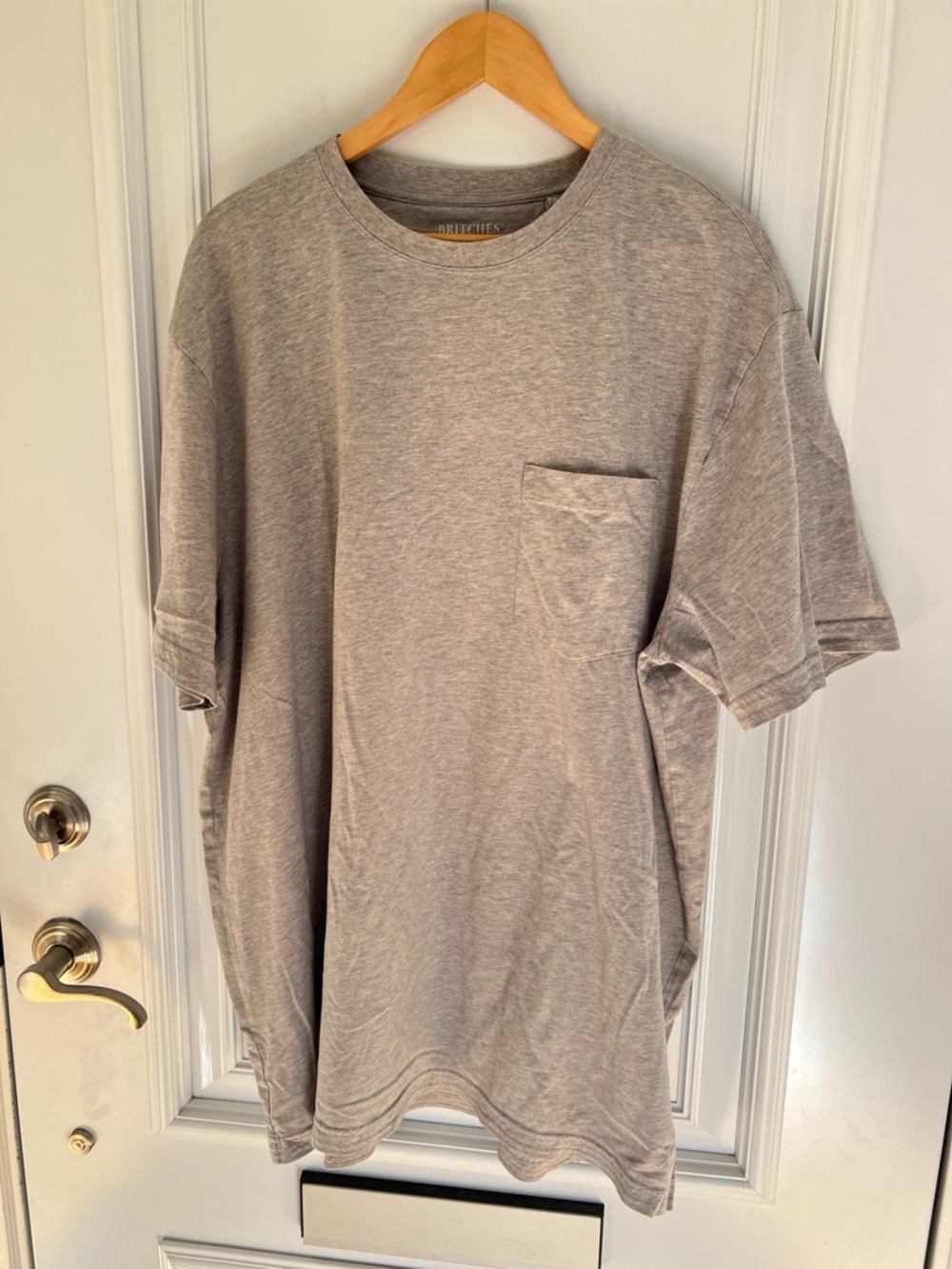 Men's Crewneck Pocket Tee - Light Gray